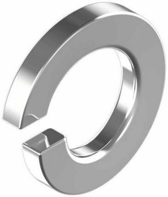 Spring Lock Washers M10 (10mm) Pack of: 100 Steel Zinc Plated Square Section Washer DIN 127 - 8