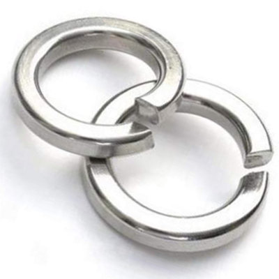 Spring Lock Washers M12 (12mm) Pack of: 50 Steel Zinc Plated Square ...