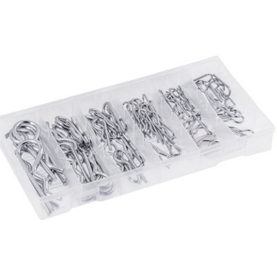 Spring R-Clip Shaft Pins 150pcs Retaining Steel Hair Pins 6 Size ...