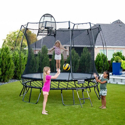 Springfree 10ft Round Trampoline Jumbo Safety Net No Springs Basketball ...