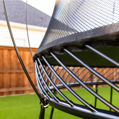 Springfree 13ft Jumbo Round Trampoline - No Springs, Safety FlexiNet ...