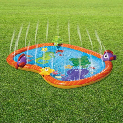 Sprinkler Play Mat Water Filled Inflatable Sea Life Water Paddling ...