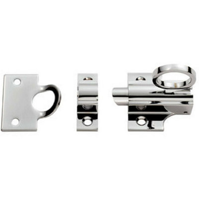 Sprung Fanlight Window Catch 33mm Fixing Centres Polished Chrome Loft ...