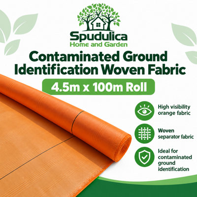Spudulica High Visability Woven Geotextile Barrier Fabric Roll Orange 4 ...