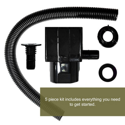 Spudulica Water Butt Rain Diverter Kit For Square 65mm & Round 68mm Pipe - Save downpipe Water for your use