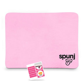 spunj The Ultra Thirsty Sponge Cloth Pink, Super Absorbent Cleaning Cloths for Home, Drip Free Cleaning Cloth & Duster Cloth
