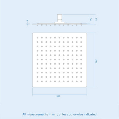 Square 2 Dial 1 Way Concealed Thermostatic Shower Mixer Valve Head Set - 8