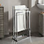 Square 3 Rail Tube Towel Stand in Chrome