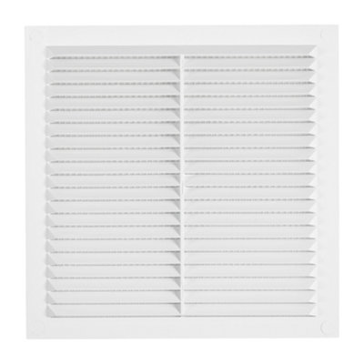 SQUARE  air vent with no screws visible cover plate and fly screen,flat back (140mm high x 140mm wide)