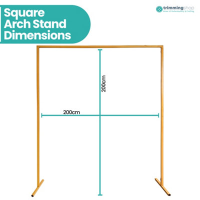 洋楽 Federated Backdrop - Sound Dimention Square Arch Stand Metal Backdrop Stand Garden Arbors - 2m x 2m, Gold