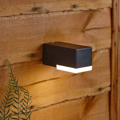 Square Black Integrated LED Light - Up Down Wall Light