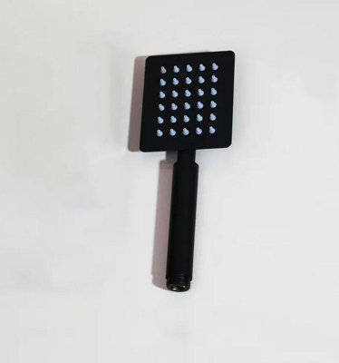 Square Black Matt Handset For Bath Mixer Tap Or Shower