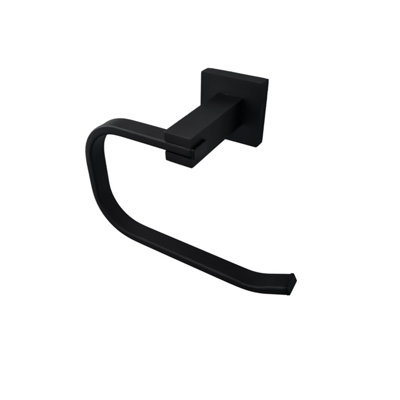 Square Black Toilet Roll Holder Bathroom Stylish Black Matt Toilet Roll Holder Accessory