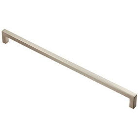 Square Block Handle Pull Handle 330 x 10mm 320mm Fixing Centres Satin Nickel