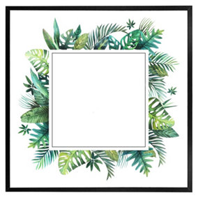Square botanical border (Picutre Frame) / 30x30" / Grey