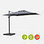 Square cantilever parasol 3x3m - Falgos - Grey