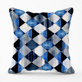 Square Checkered Pattern Outdoor Cushion 45cm x 45cm