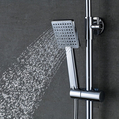 Square Chrome Finish Handset Shower Handset For Bath Mixer Tap - 5