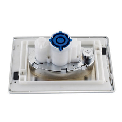 Square Chrome Pneumatic Toilet Concealed Cistern Large Flush Plate WC Button - 3