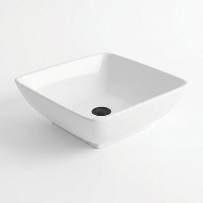 Square Countertop White Basin 420mm