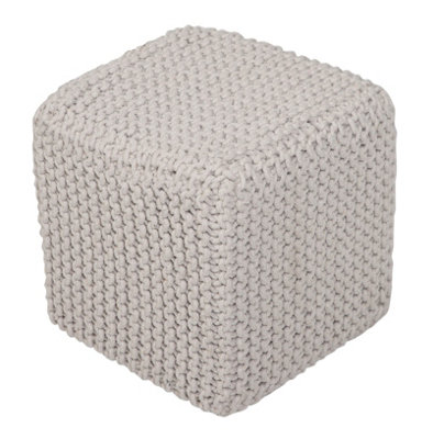 Cable deals knit pouffe