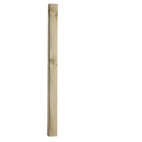 Square Decking Treated Tanalised Newel Blank Post 1250mm 83x83