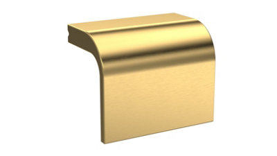 Square Drop Handle, 40mm (32mm Centres) - Brushed Brass