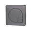 Square Dual Flush Push Button (For use with Concealed Toilet Cistern - Not Included) - 70mm - Brushed Pewter- Balterley