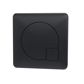 Square Dual Flush Push Button (For use with Concealed Toilet Cistern - Not Included) - 70mm - Matt Black - Balterley