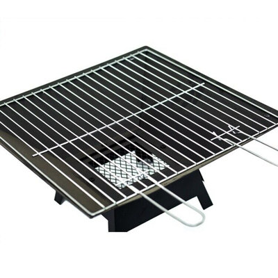 SQUARE FIRE PIT BBQ GRILL HEATER OUTDOOR GARDEN FIREPIT BRAZIER PATIO OUTSIDE