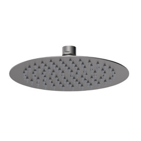 Square Fixed Head, 200mm - Brushed Pewter