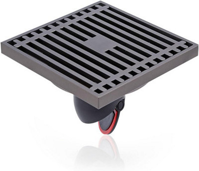 Square Floor Drain Brass Anti Odor Straight Shower Drain with Removable ...