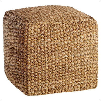 Square Footstool Pouffe Lightweight Living Room Soft Furnishings Home Decor Jute Rest Foot Stool