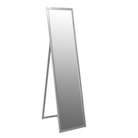 Square Full-Length Mirror - 137cm x 35.5cm - Silver