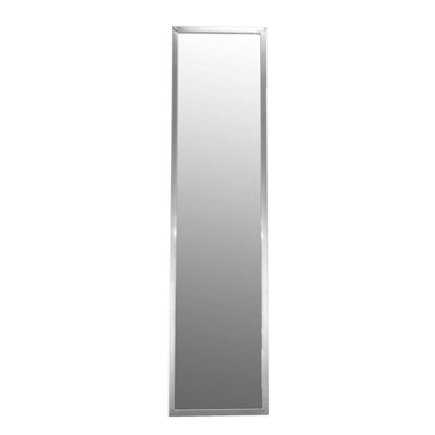 Square Full-Length Mirror - 137cm x 35.5cm - Silver