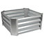 Square Galvanised Steel Raised Garden Bed - 60cm x 60cm - Silver