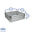 Square Galvanised Steel Raised Garden Bed - 90cm x 90cm - Silver