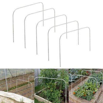 Square Galvanized Pipe Garden Grow Tunnel Hoop Greenhouse Hoop with 5 Clips