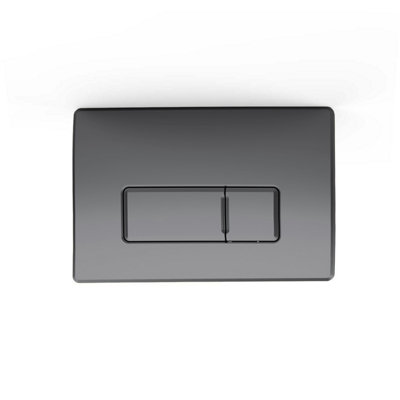 Square Gun Grey Toilet Concealed Cistern Dual Flush Plate