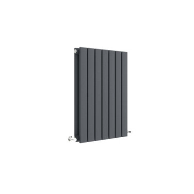 Square Horizontal Double Panel Radiator - 600mm x 412mm - 1449 BTU - Anthracite