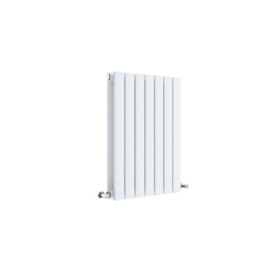 Square Horizontal Double Panel Radiator - 600mm x 412mm - 1449 BTU - Satin White Price Comparisons | Compare The Build