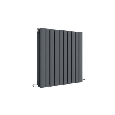 Square Horizontal Double Panel Radiator - 600mm x 586mm - 1863 BTU - Anthracite