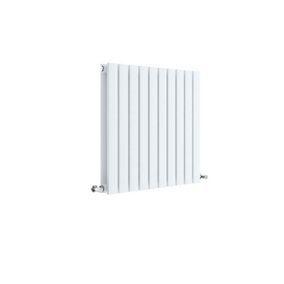 Square Horizontal Double Panel Radiator - 600mm x 586mm - 1863 BTU - Satin White