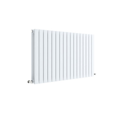 Square Horizontal Double Panel Radiator - 600mm x 992mm - 3519 BTU - Satin White