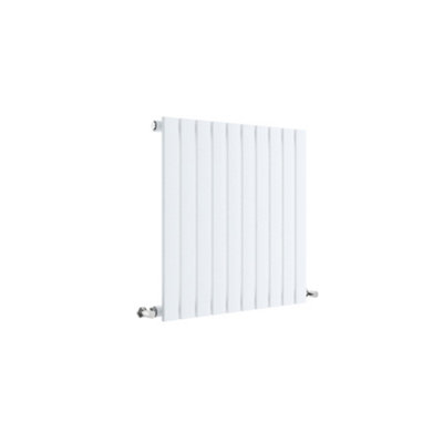 Square Horizontal Single Panel Radiator - 600mm x 586mm - 1361 BTU - Satin White