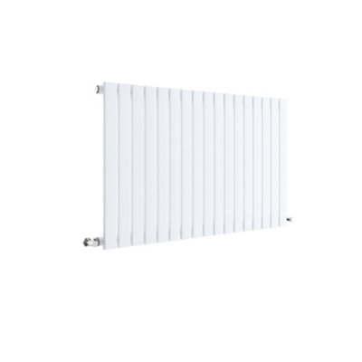 Square Horizontal Single Panel Radiator - 600mm x 992mm - 2313 BTU - Satin White