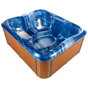 Square Hot Tub with LED Blue ARCELIA