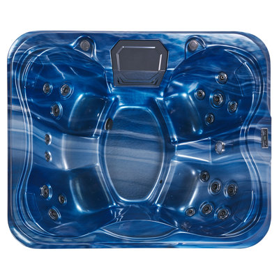 Square Hot Tub with LED Blue ARCELIA