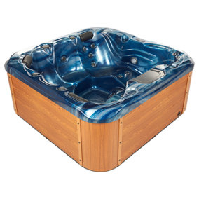 Square Hot Tub with LED Blue LASTARRIA