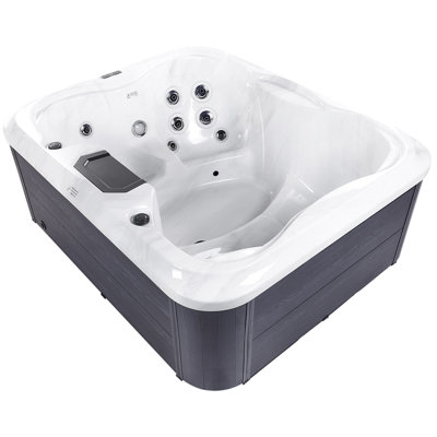 Square Hot Tub with LED White ARCELIA